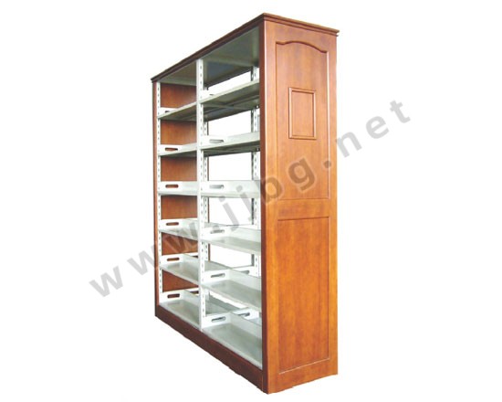 點(diǎn)擊查看商品:高檔六層雙面雙柱鋼木書(shū)架